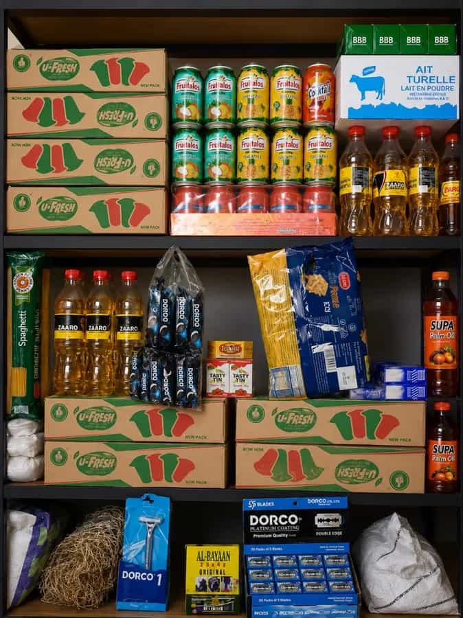 Boutique alimentaire à Conakry 