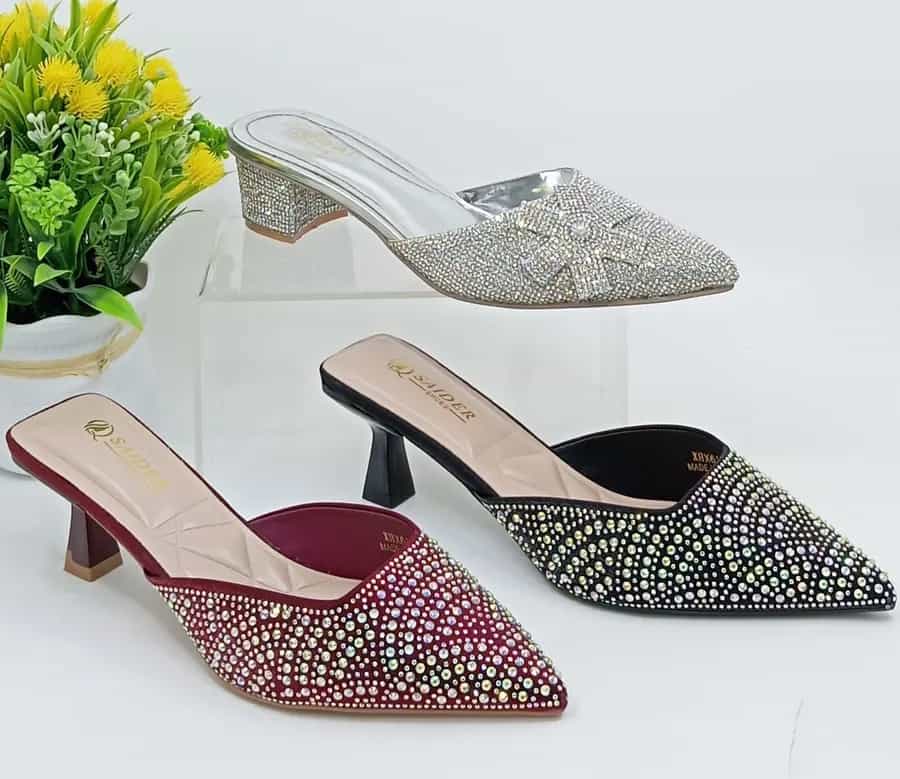 Mules femme strass confort sophistication