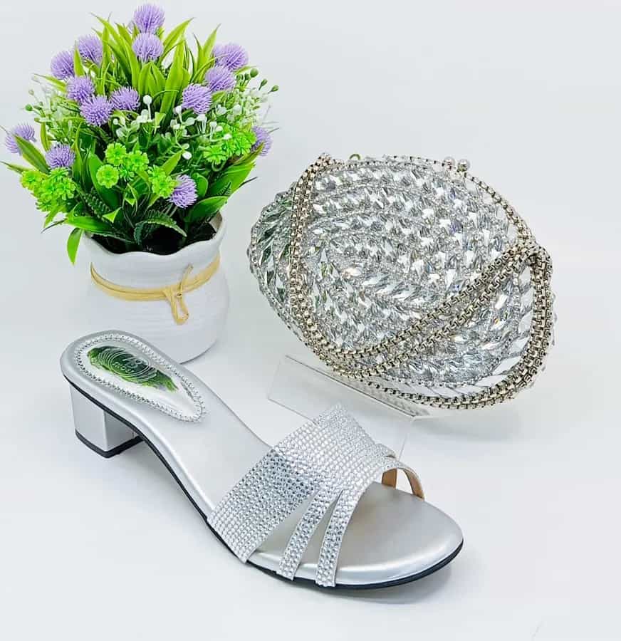 Ensemble Sac & Chaussures Doré Prestigieux