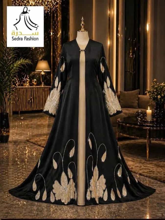 Abaya ouverte noire
