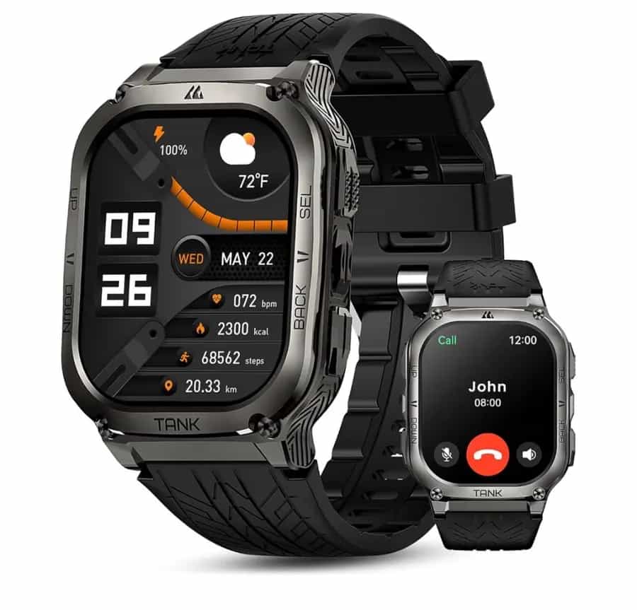 Montre connectée KOSPET Tank pour hommes et femmes