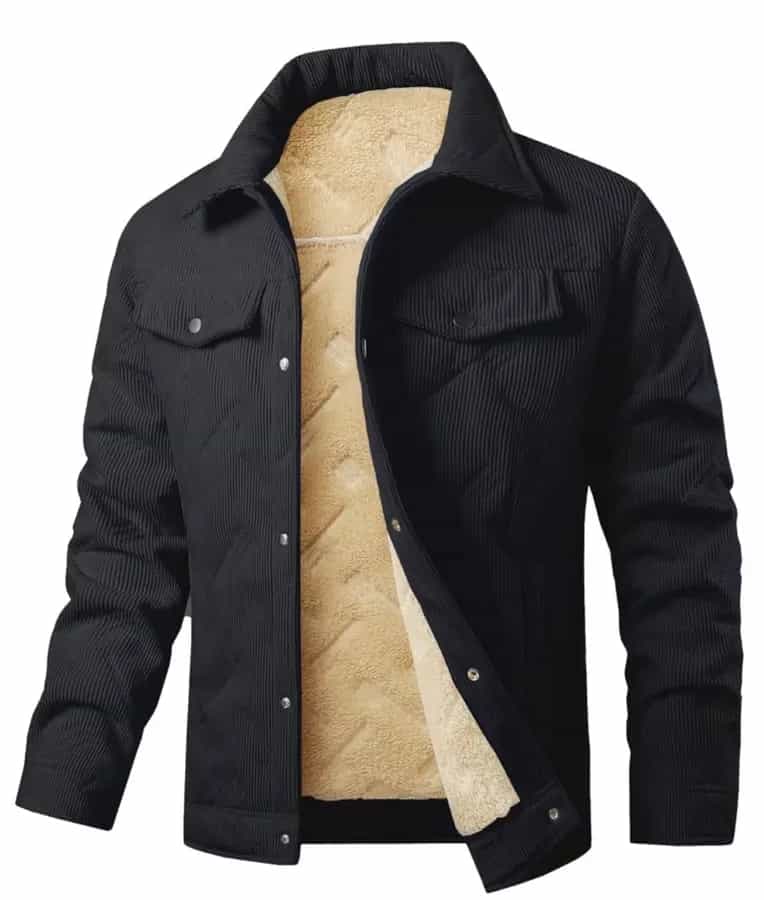 Nouveau manteau épais en velours 