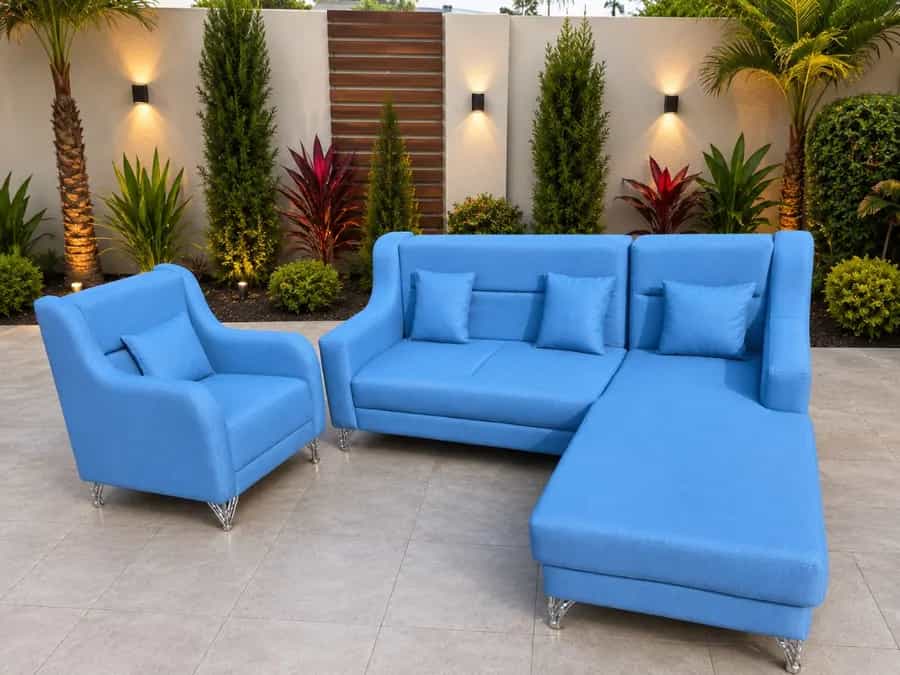 Ensemble de canapé moderne bleu 