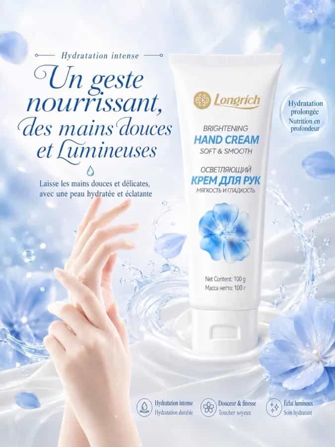 Crème pour les mains, dentifrice et lait corporel SOD