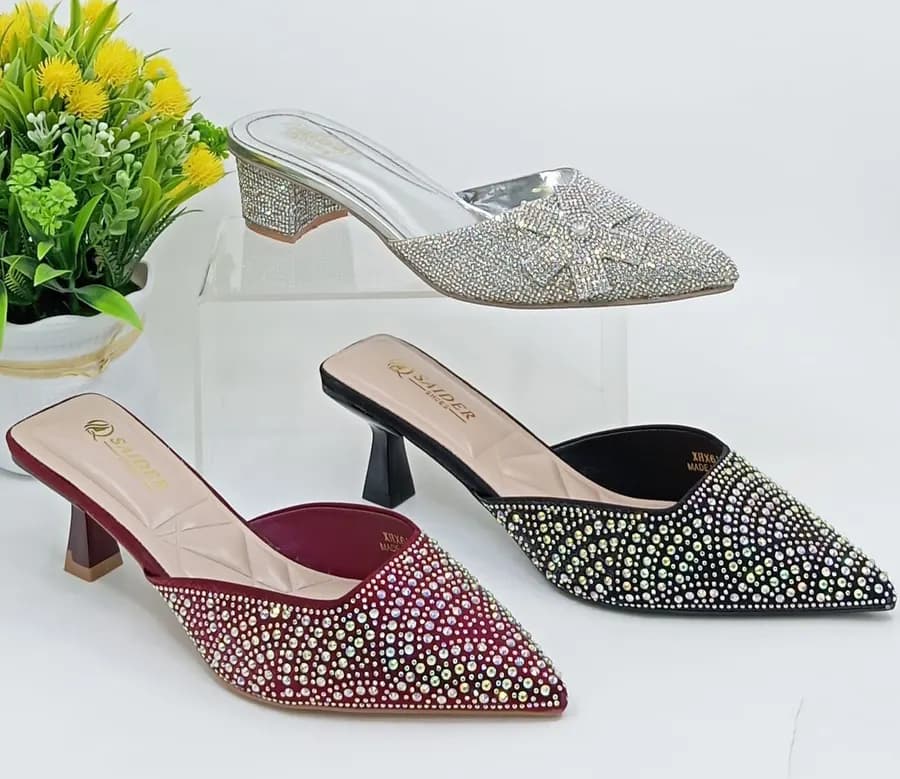 Mules femme strass confort sophistication