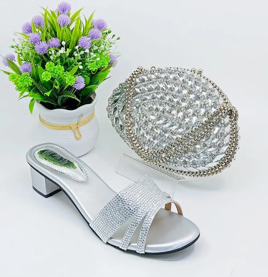 Ensemble Sac & Chaussures Doré Prestigieux