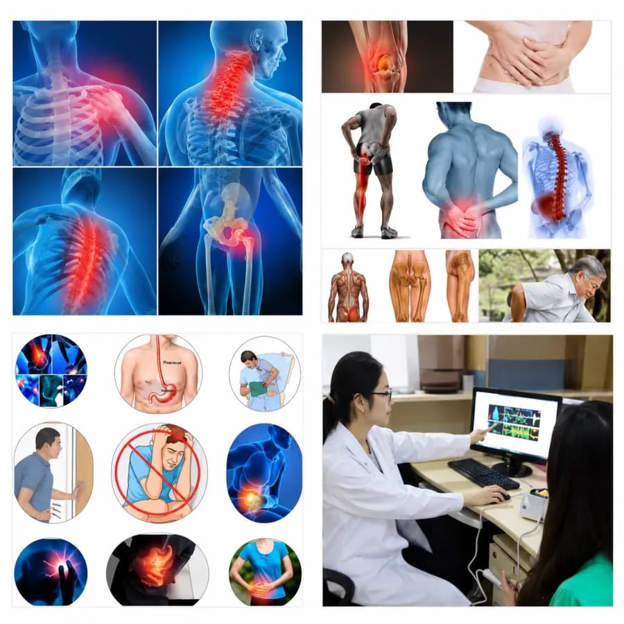 Infographie des Douleurs Musculaires et Articulaires du Corps Humain