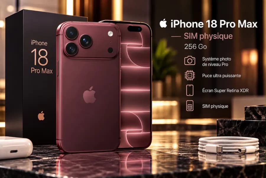 iPhone 18 Pro Max – 256 Go (SIM physique)