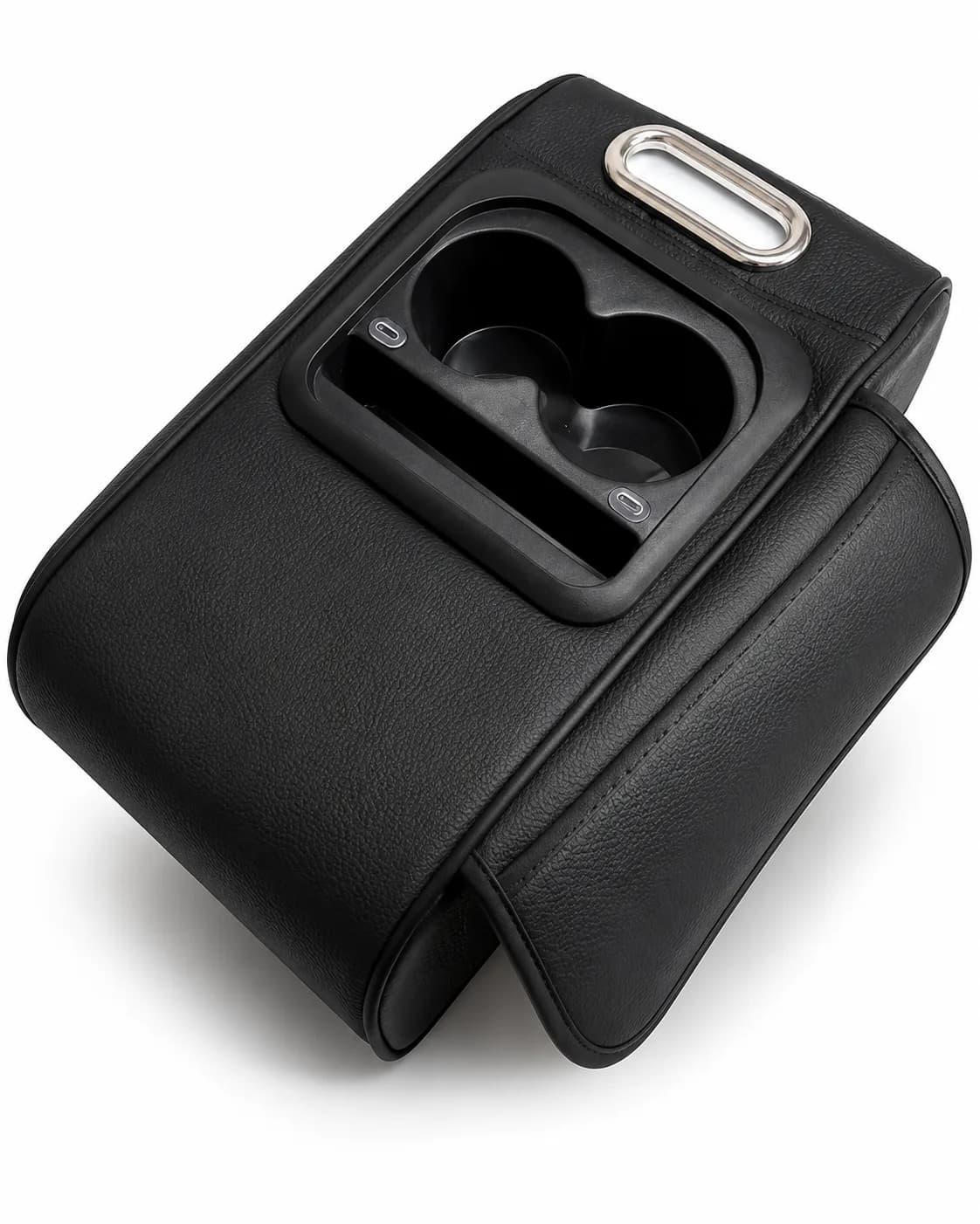 Accoudoir central en cuir avec porte