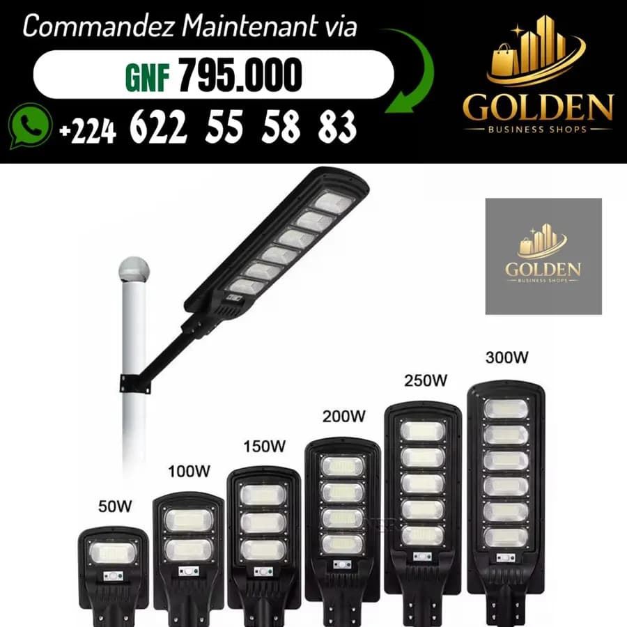 Lampe Solaire LED Tout-en-Un pour Éclairage Extérieur