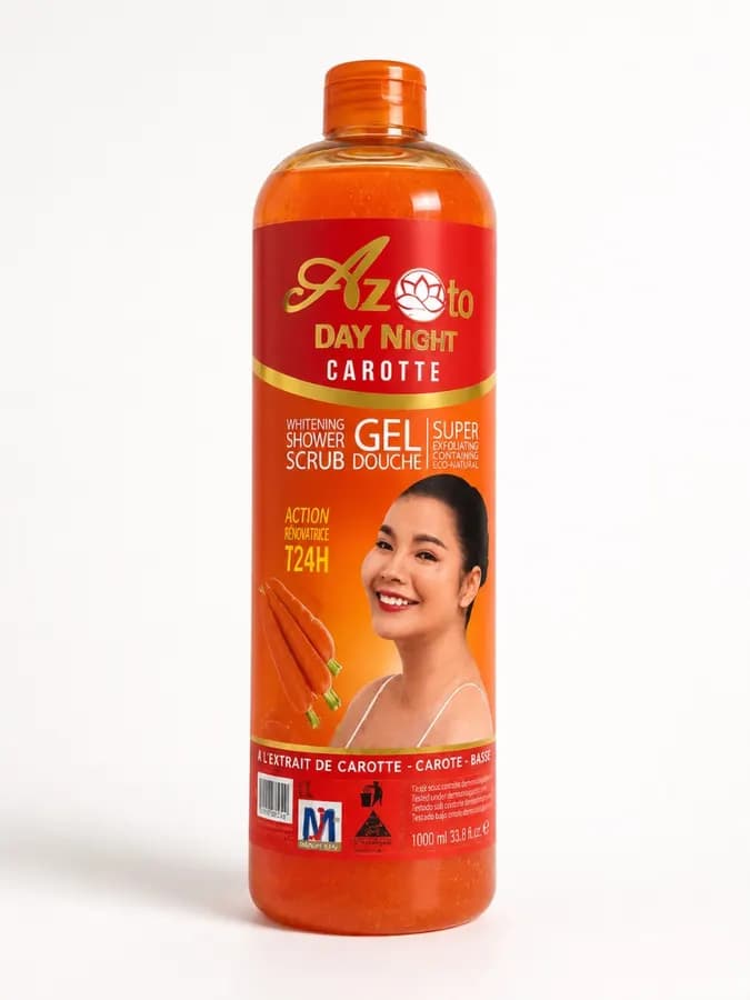 Gel Douche Gommant Azoto Day & Night Carotte 
