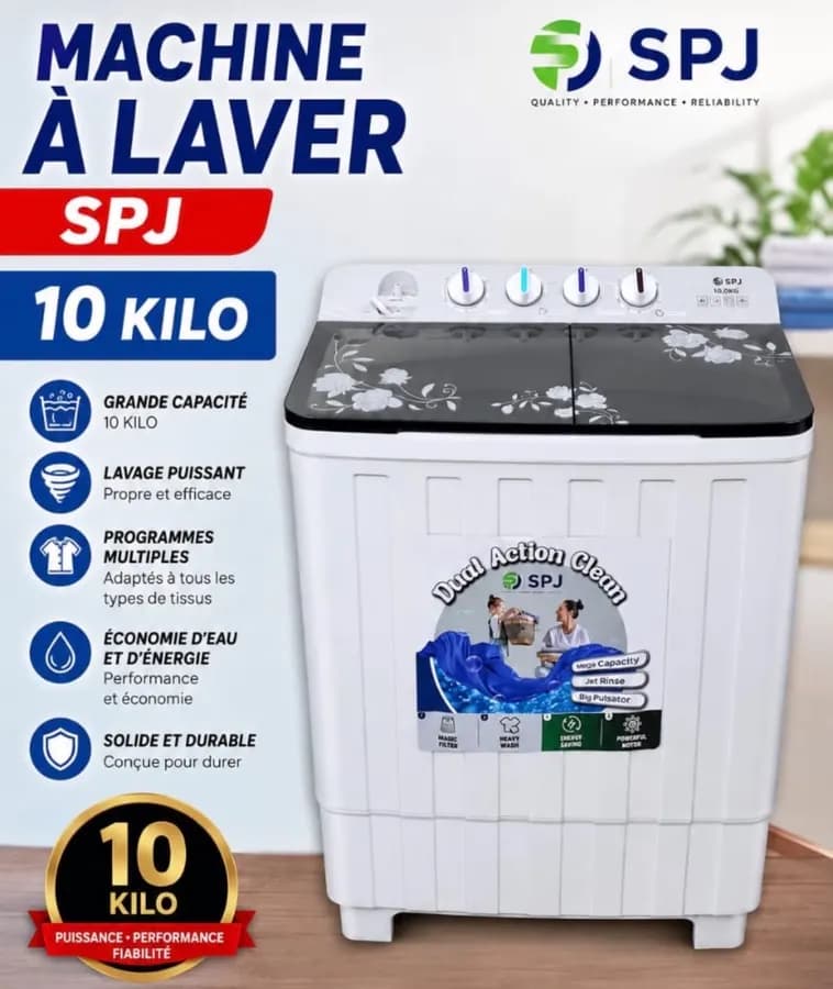 Machine à laver 2 tubes 10kg
