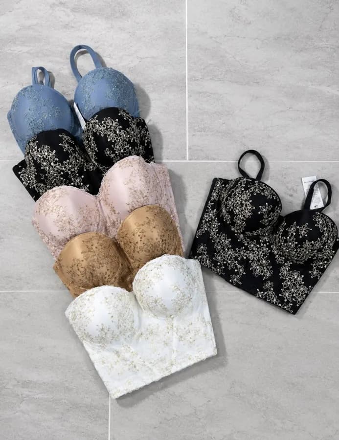 Haut bustier brodé pour femme