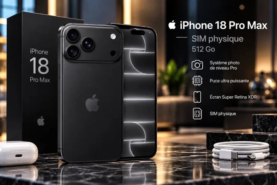 iPhone 18 Pro Max – 512 Go (SIM physique)