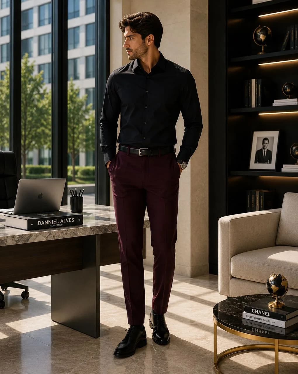 Ensemble chemise classique et ensemble lacoste 