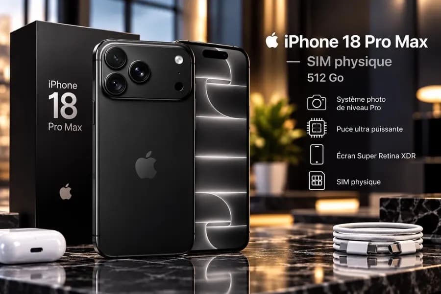 iPhone 18 Pro Max – 512 Go (SIM physique)